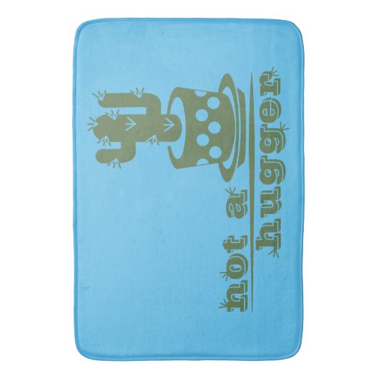 Cacti Geen knuffelcactus grappig gezegde Badmat (Voorkant Verticaal)