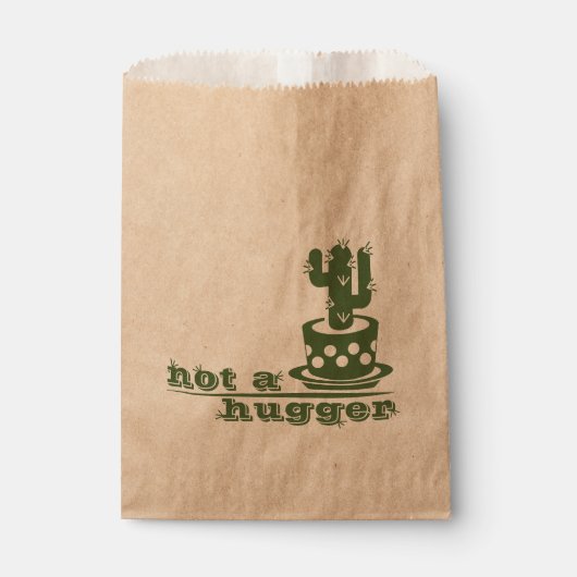 Cacti Geen knuffelcactus grappig gezegde Bedankzakje (Voorkant)