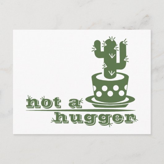 Cacti Geen knuffelcactus grappig gezegde Briefkaart (Voorkant)