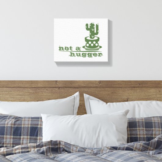 Cacti Geen knuffelcactus grappig gezegde Canvas Afdruk (Insitu (Slaapkamer))