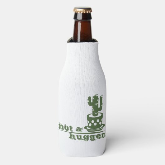 Cacti Geen knuffelcactus grappig gezegde Flesjeskoeler (Fles Voorkant)