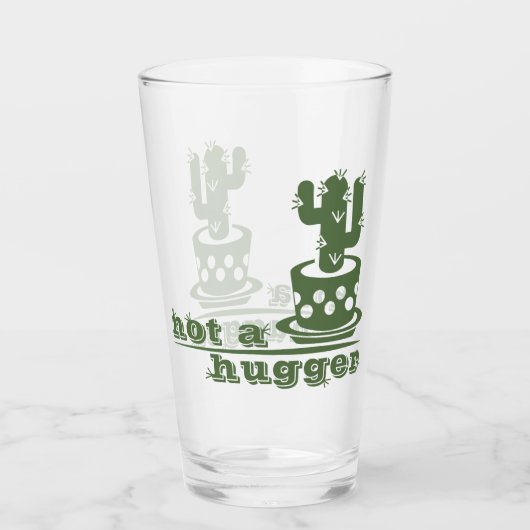 Cacti Geen knuffelcactus grappig gezegde Glas (Voorkant)