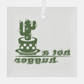 Cacti Geen knuffelcactus grappig gezegde Glas Ornament (Achterkant)
