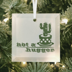 Cacti Geen knuffelcactus grappig gezegde Glas Ornament