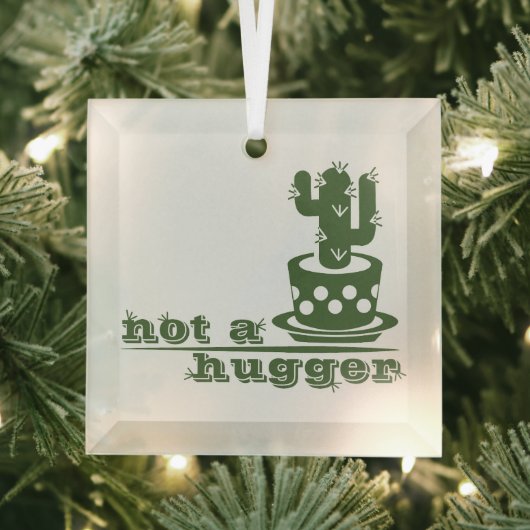 Cacti Geen knuffelcactus grappig gezegde Glas Ornament (Insitu)