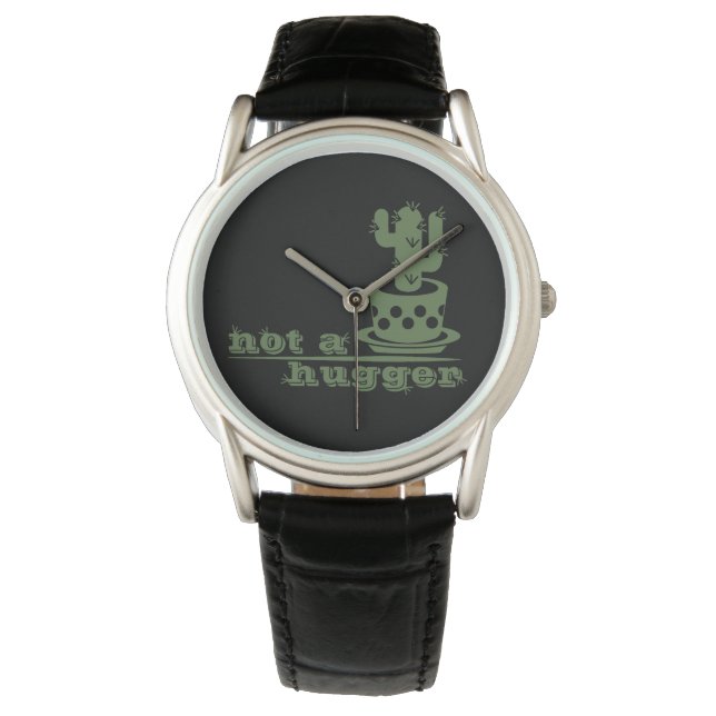 Cacti Geen knuffelcactus grappig gezegde Horloge (Voorkant)