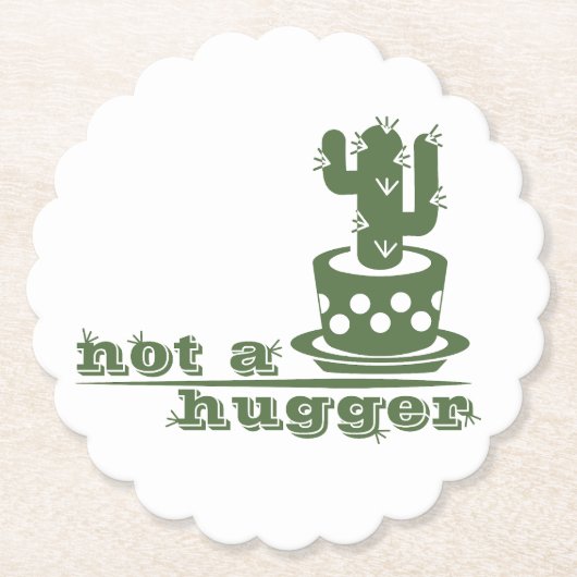 Cacti Geen knuffelcactus grappig gezegde Kartonnen Onderzetters (Voorkant)