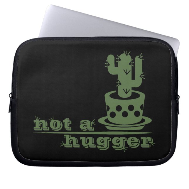 Cacti Geen knuffelcactus grappig gezegde Laptop Sleeve (Voorkant)