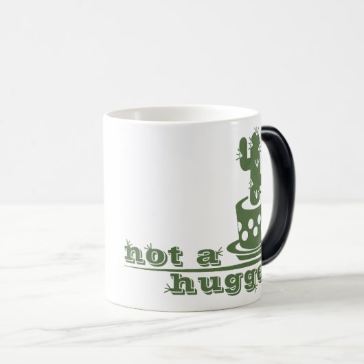 Cacti Geen knuffelcactus grappig gezegde Magische Mok (Voorkant rechts)