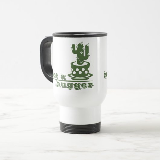 Cacti Geen knuffelcactus grappig gezegde Reisbeker (Voorkant links)