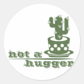 Cacti Geen knuffelcactus grappig gezegde Ronde Sticker (Voorkant)