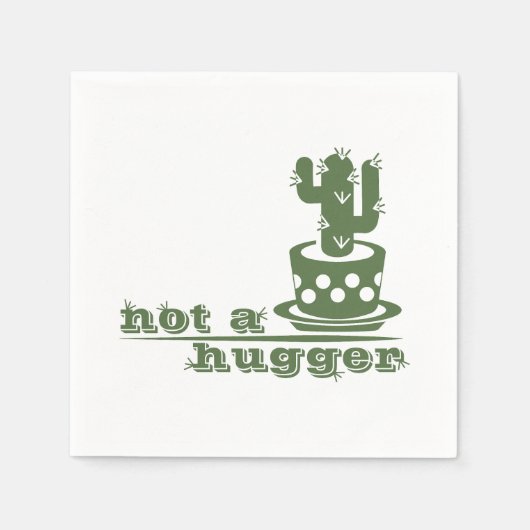 Cacti Geen knuffelcactus grappig gezegde Servet (Voorkant)