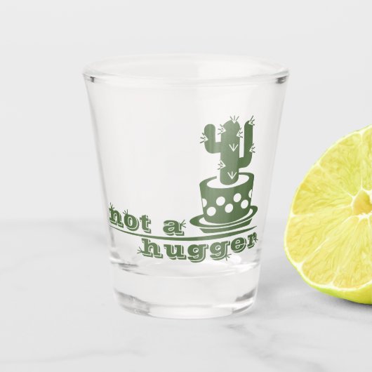 Cacti Geen knuffelcactus grappig gezegde Shot Glas (Voorkant)
