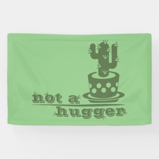 Cacti Geen knuffelcactus grappig gezegde Spandoek (Horizontaal)
