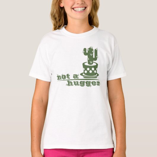 Cacti Geen knuffelcactus grappig gezegde T-shirt (Voorkant)