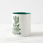 Cacti Geen knuffelcactus grappig gezegde Tweekleurige Koffiemok (Center)