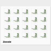 Cacti Geen knuffelcactus grappig gezegde Vierkante Sticker (Vel)