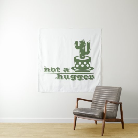 Cacti Geen knuffelcactus grappig gezegde Wandkleed (In situ)