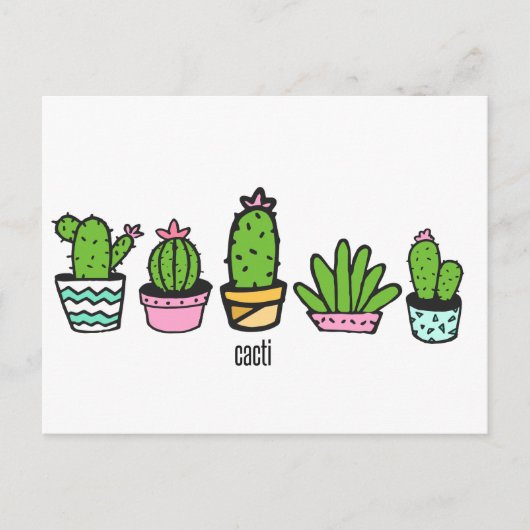 cacti - groep briefkaart (Voorkant)