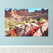 Cacti in Bloom Canvas Afdruk (Insitu (Houten vloer))