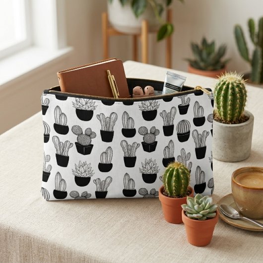 Cacti Lijn Kunst Patroon Etui