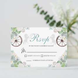 Cacti Mint Groene Westerne Quinceanera RSVP-kaart RSVP Kaartje