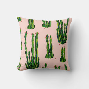 Cacti naadloze waterverf van het patroon. Cactus i Kussen