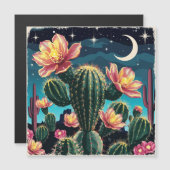 Cacti nachtcadeau magnetische uitnodiging (Voorkant / Achterkant)