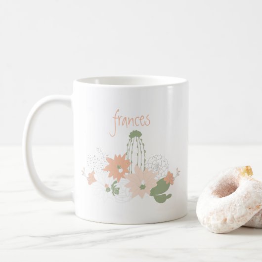 Cacti Name Floral Succulents Name Koffiemok (Met donut)
