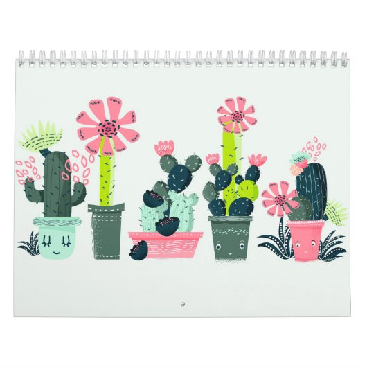Cacti on Green Kalender (Hoes)
