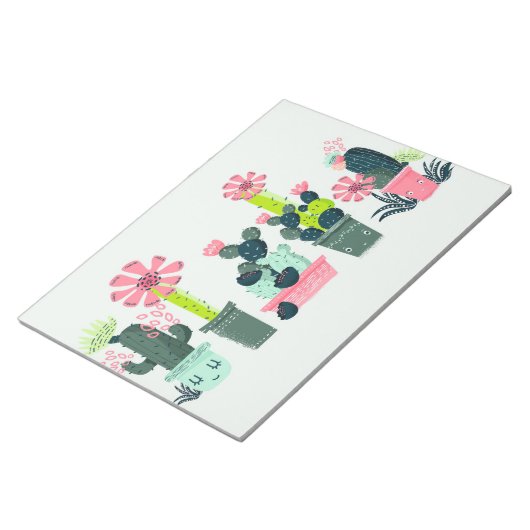 Cacti on Green Notitieblok (Schuin)