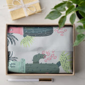 Cacti on Green Tissuepapier (Geschenk)