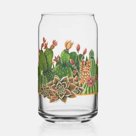 Cacti-ontwerp Blikvorm Glas (Links)