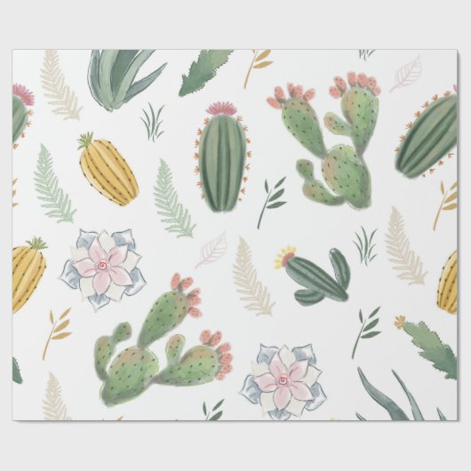 Cacti-ontwerp Cadeaupapier (Vlak)