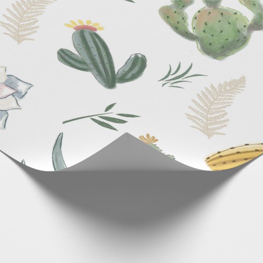 Cacti-ontwerp Cadeaupapier (Hoek)