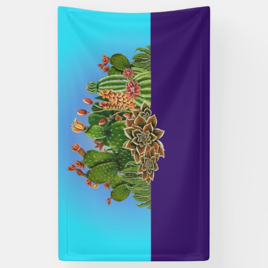 Cacti-ontwerpbanner Spandoek (Verticaal)