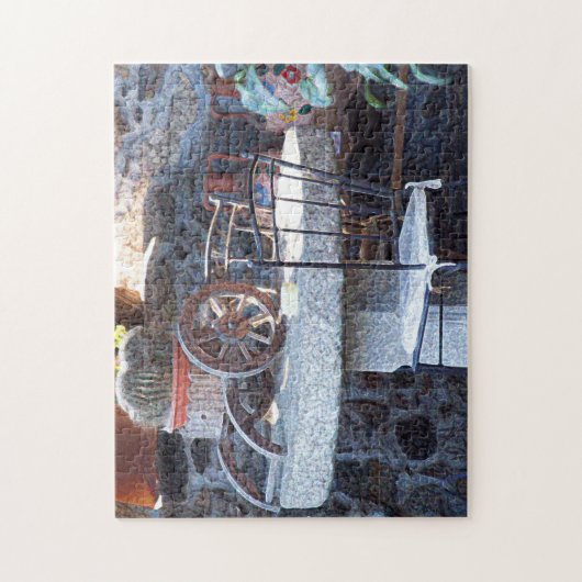 Cacti op een Stone Table Legpuzzel (Verticaal)