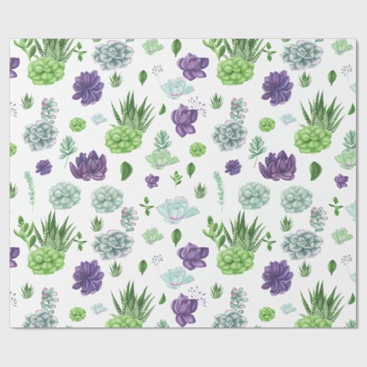 Cacti Pattern Cadeaupapier (Vlak)