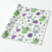 Cacti Pattern Cadeaupapier (Uitgerold)