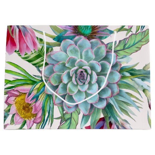 Cacti Pattern Groot Cadeauzakje (Voorkant)