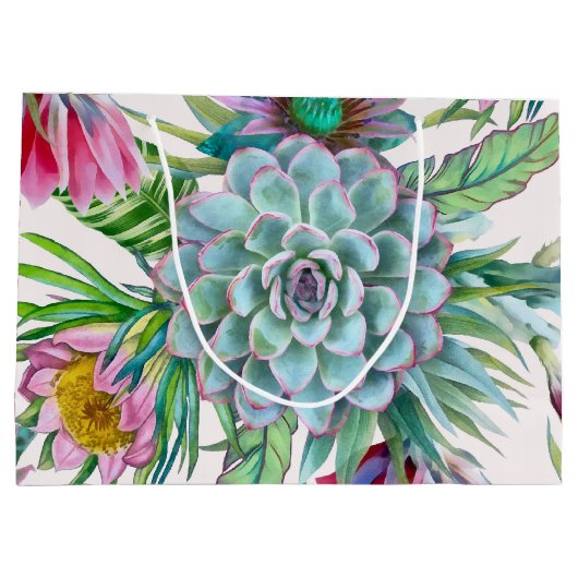 Cacti Pattern Groot Cadeauzakje (Achterkant)