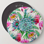 Cacti Pattern Ronde Button 6,0 Cm (Voorkant /achterkant)