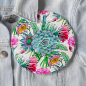 Cacti Pattern Ronde Button 6,0 Cm (In situ)