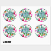 Cacti Pattern Ronde Sticker (Vel)