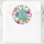 Cacti Pattern Ronde Sticker (Tas)