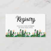 Cacti Registry Bruiloftsfeest Informatiekaartje (Voorkant)