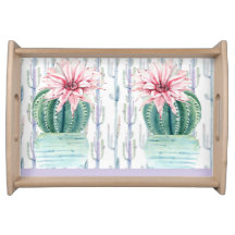 Cacti-serveerlade met Cacti-achtergrond