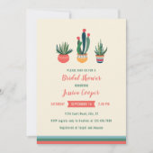 Cacti Succulent Bridal Shower Kaart (Voorkant)