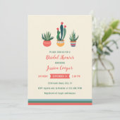 Cacti Succulent Bridal Shower Kaart (Staand voorkant)