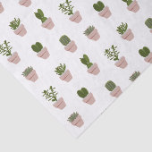 Cacti & Succulent - Roze - Transparante Tissuepapier (Detail)